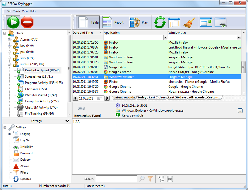 Refog Keylogger Crack Serial Registration License key keylogger for windows 7 with crack